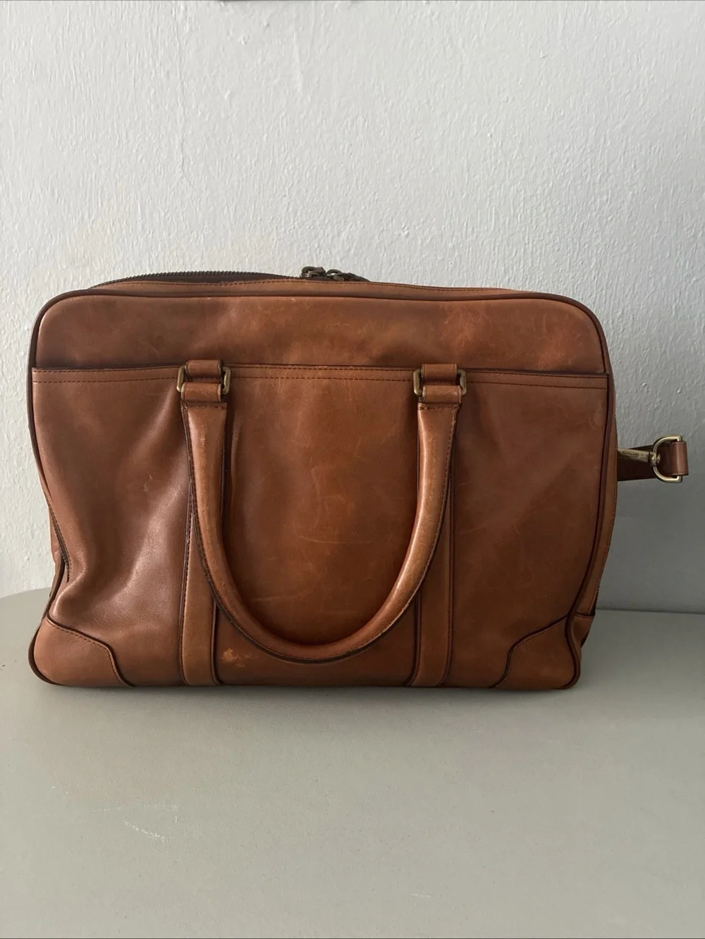 Coach Men's Leather Briefcase Bag in Brown | Coach Brown Leather Laptop Briefcas